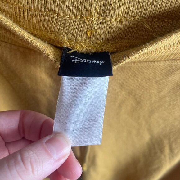 Disney Women's Medium Winnie The Pooh Mustard Yellow Jogger Sweatpants Z - Picture 8 of 9